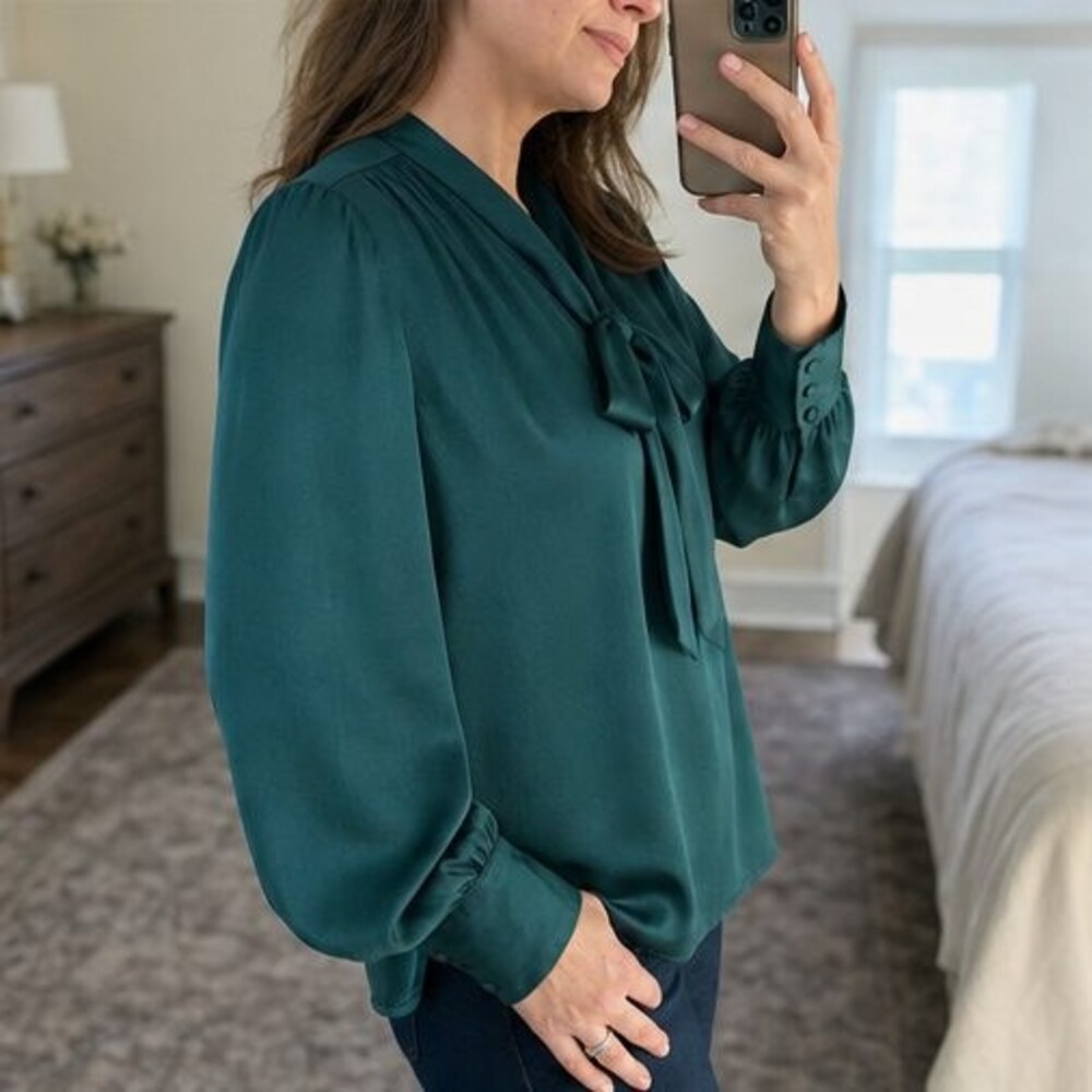 Rust Ruffle Blouse - Picture 3 of 6